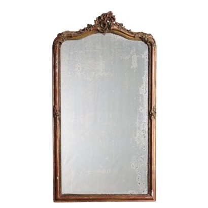 Antique Mirror Napoleon III Gilded Wood XIX Century