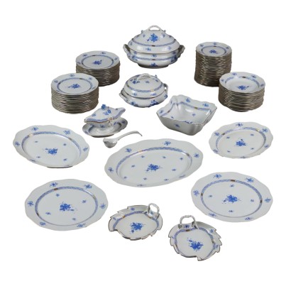 Service d'Assiettes Ancien Herend Hungary Candida Tupini Porcelaine