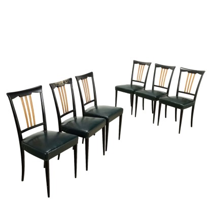 Groupe de six chaises des années 1950