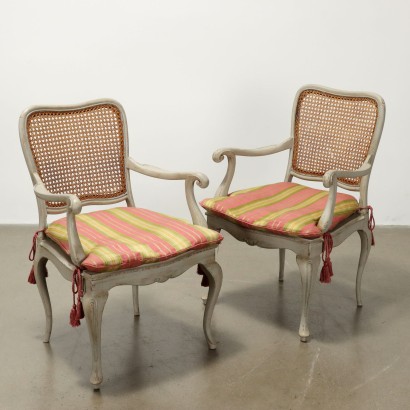 Pair of lacquered armchairs