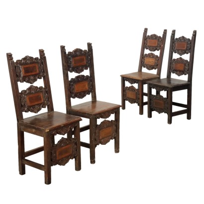 Group of Four Baroque Chairs