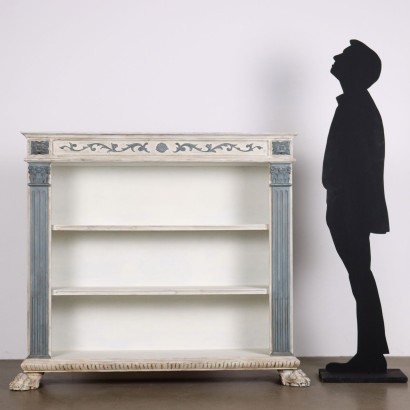 Lacquered open bookcase