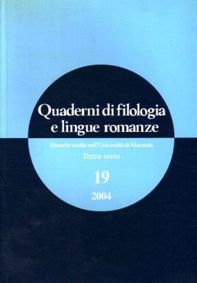 Quaderni di filologia e lingue romanze