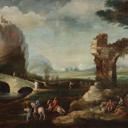 Painting Landscape with Knights and Ruins