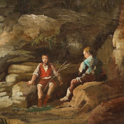 Painting Landscape with Knights and Ruins