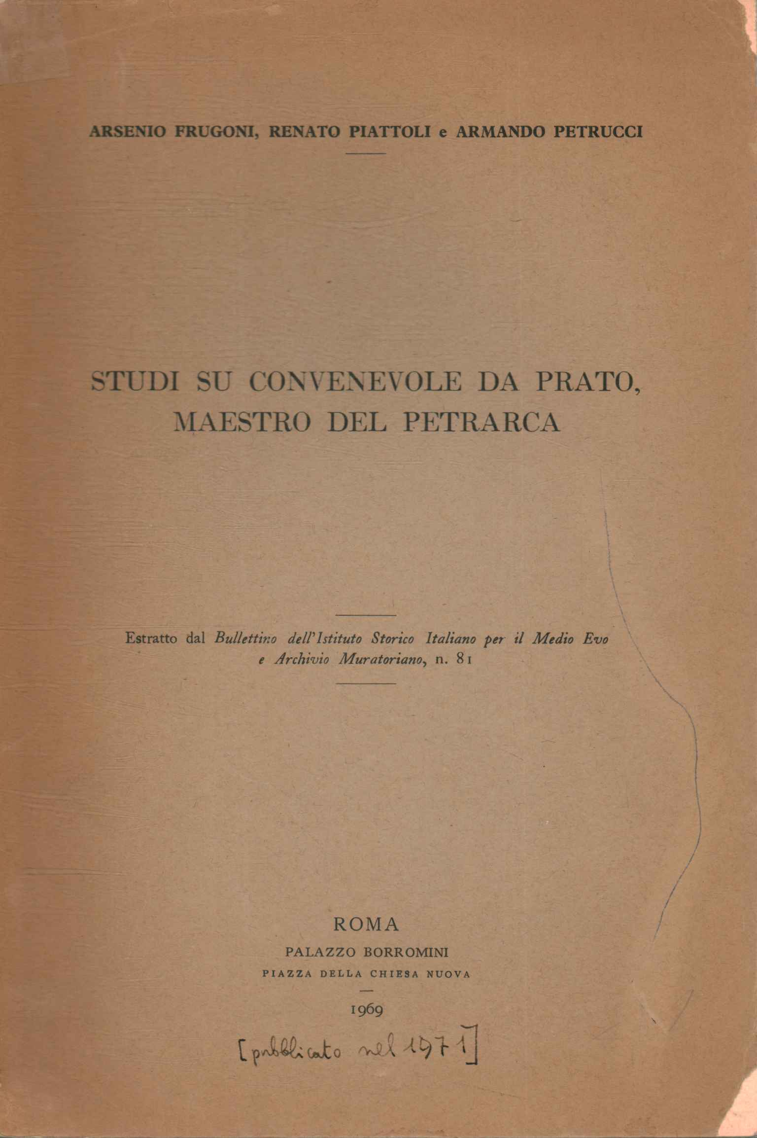 Studi su convenevole da Prato maestro%2