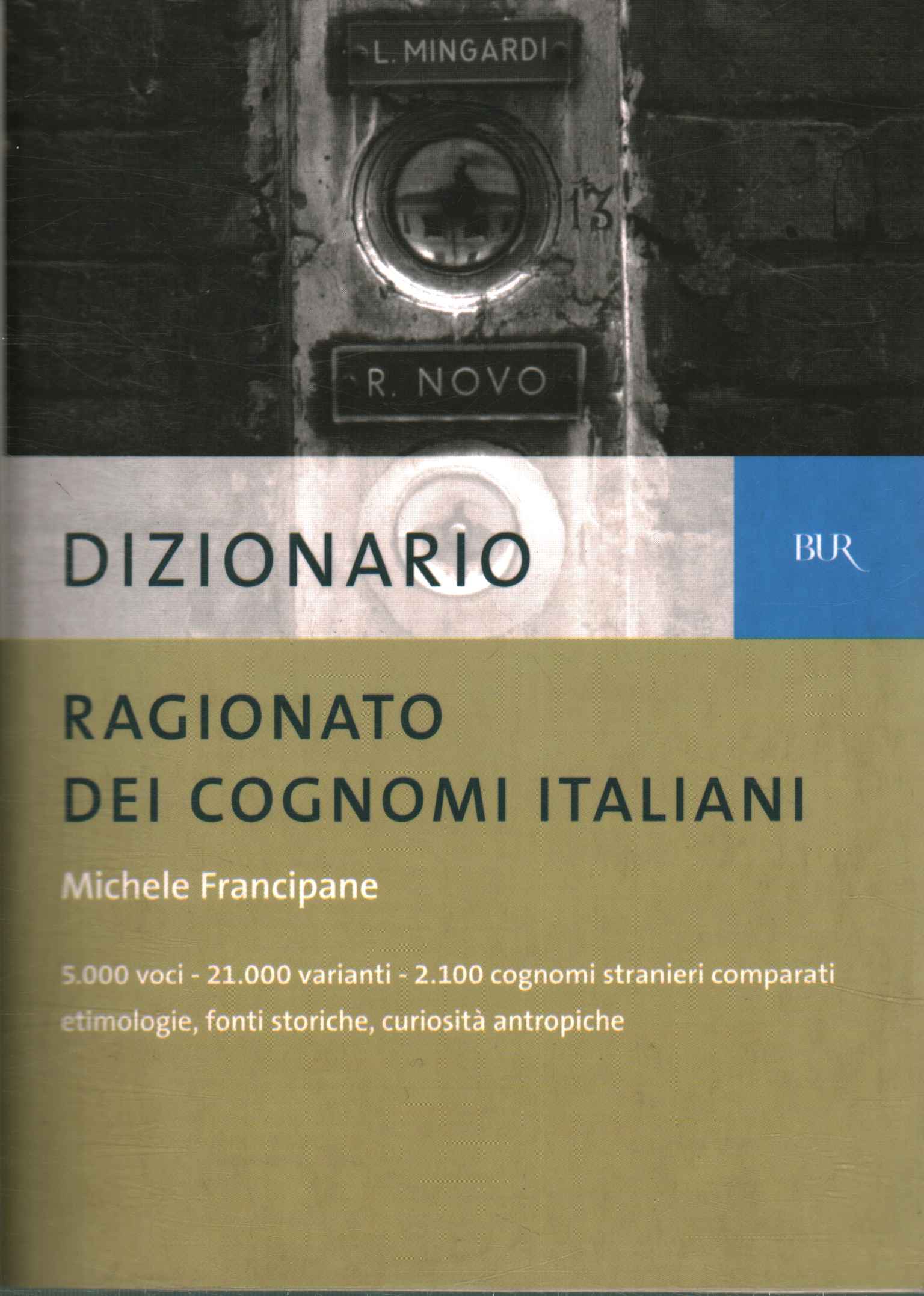 Dizionario ragionato dei cognomi italiani