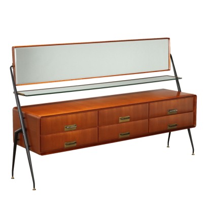 Vintage Chest of Drawers with Mirror Silvio Cavatorta 1960s