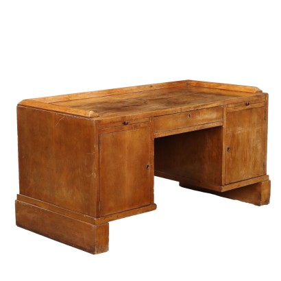 Vintage Writing Desk Walnut Italy 1920s