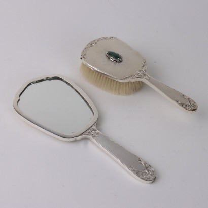 Set da Toilette in Argento e Malachite