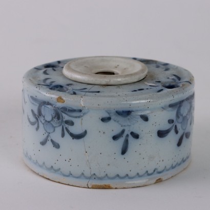 Majolica Inkwell