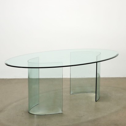 Table En Verre Années 80