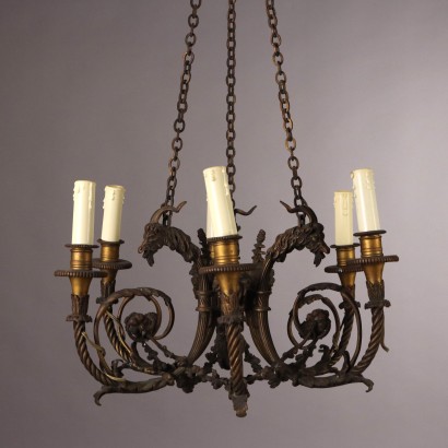 Lampadario in bronzo