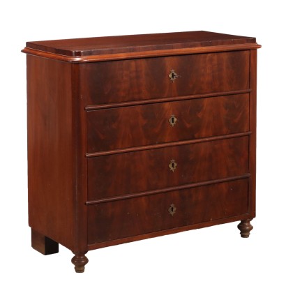 Antique Chest of Drawers Mahogany 4 Drawers Austria XX Century