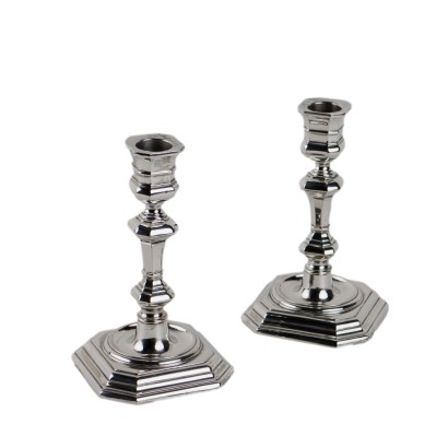 Pair of Silver Candlesticks Ricci