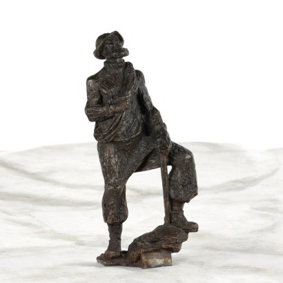 Scultura di Alpinista in Bronzo