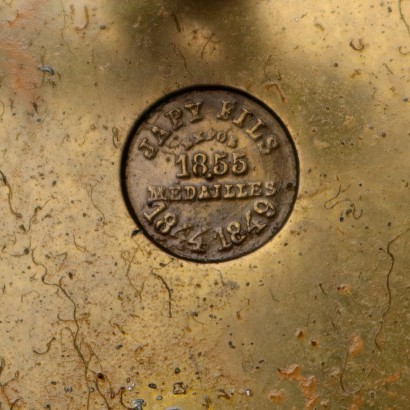 Orologio da Camino in Antimonio Dorato