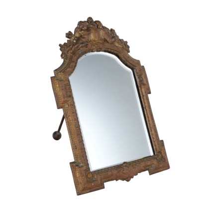 Miroir Ancien Bronze Métal Europe du XIXe Siècle