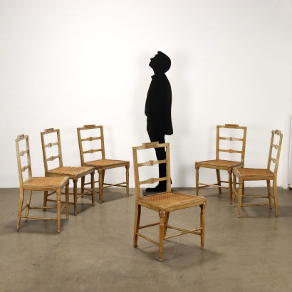 Group of 6 chairs, Group of Six Chairs in Neoclassical Style