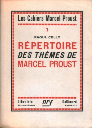 Repertoire des themes de Marcel Proust