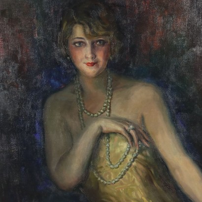 Dipinto Ritratto Femminile 1924,Dipinto Ritratto Femminile 1924