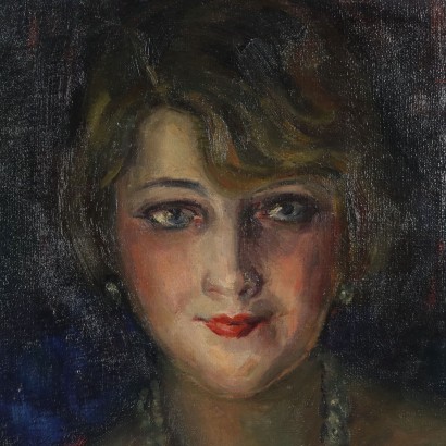 Dipinto Ritratto Femminile 1924,Dipinto Ritratto Femminile 1924