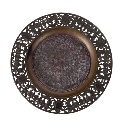 Assiette Ancienne Bronze Antonio Pandiani Italie XIXe Siècle