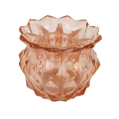 Flower Bowl in Vetro Rosa