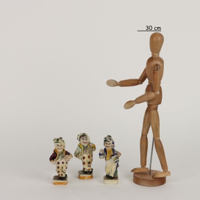 Gruppo di Tre Statuine Caricaturali Mani