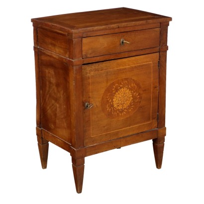 Bedside Table, Inlaid Neoclassical Bedside Table