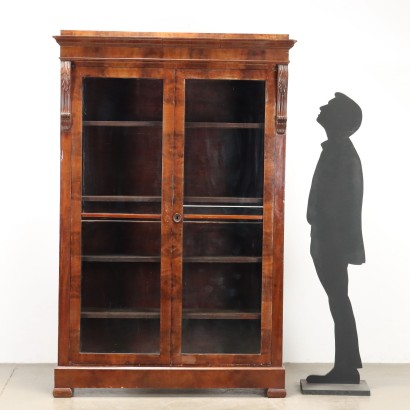 Bookcase with display case