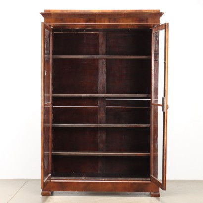 Bookcase with display case