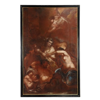 Tableau Ancien Sujét Mythologique Huile sur Toile XVIIIe Siècle