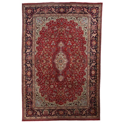 Tapis Ancien Asiatique Coton Laine Noeud Gros 295 x 200 cm