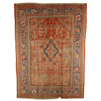 Antique Ushak Carpet Wool Heavy Knot Turkey 114 x 87 In