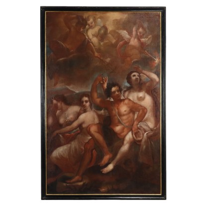 Antique Painting Mythological Subject Oil on Canvas XVIII Century