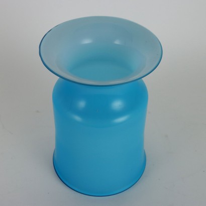 Glass Vase in Cased Manufacture of