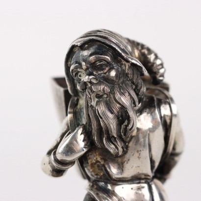 Gnome Miner en argent sur plaque