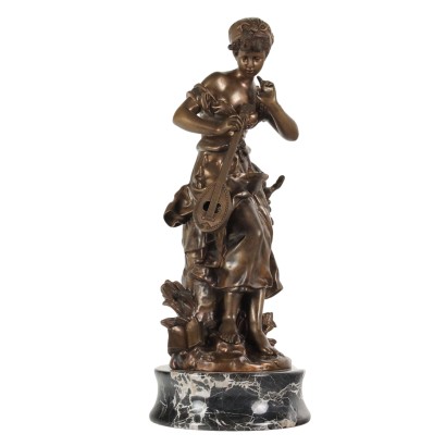 Sculpture Ancienne Bronze Auguste Moreau Copie France XXe Siècle