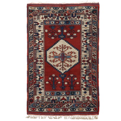 Antique Kars Carpet Wool Thin Knot 64 In x 41 In