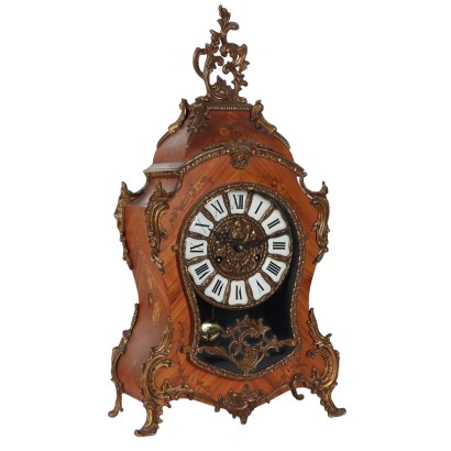 Antique Mantel Clock Bronze Boulle Europe XX Century