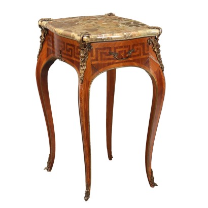 Table Basse Ancienne Style Baroque Sapin Plaquée '900