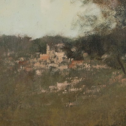 Painting with Landscape with Flock, Grazing