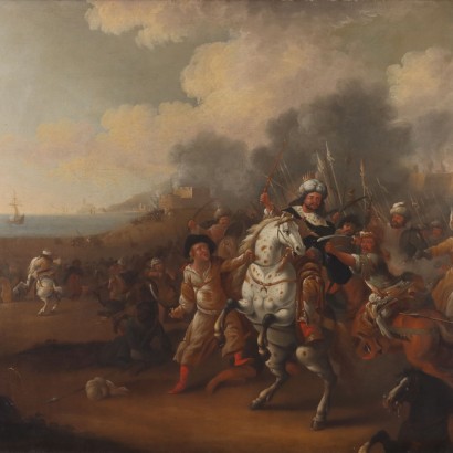 Painting with Battle Scene