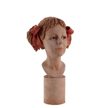 Modern Sculpture Female Head Luigi Gatti XX Century