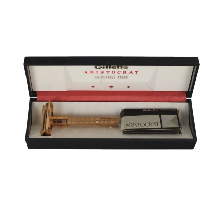 Gillette Aristocrat Rasierer Vintage mit Schachtel USA der 60er Jahre