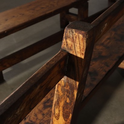 Pair of Benches,Pair of Chestnut Benches