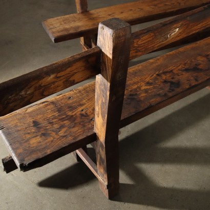 Pair of Benches,Pair of Chestnut Benches