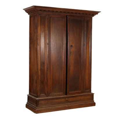 Armoire Baroque Ancien Noyer Tiroir Italie XVIIIe Siècle