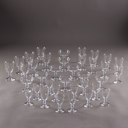 Verres Anciens Man. Baccarat Cristal France XXe Siècle